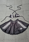 Upcycled Nike Black Skirt set