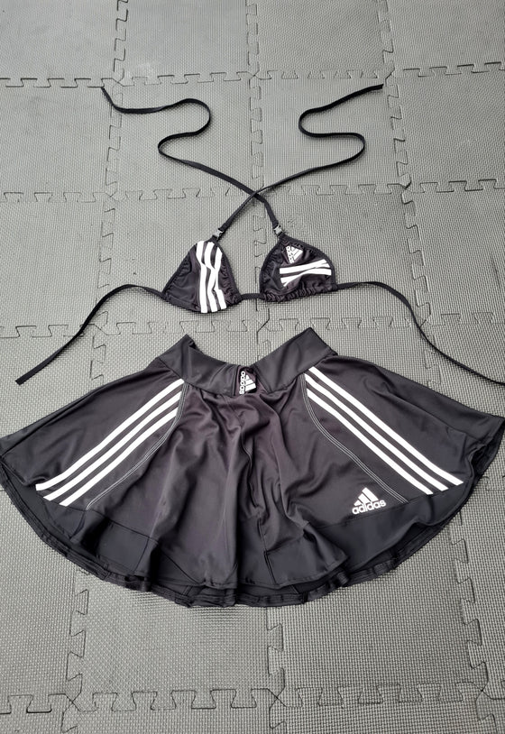 Upcycled Nike Black Skirt set